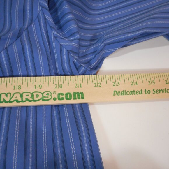 NWT Lane Bryant Size 14/16 Blue Button Up Shirt Long Sleeve Striped Office - Picture 5 of 10